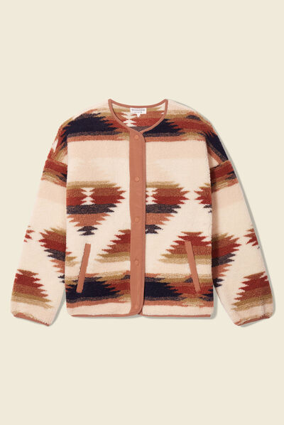 Gilet éco-responsable ecru femme