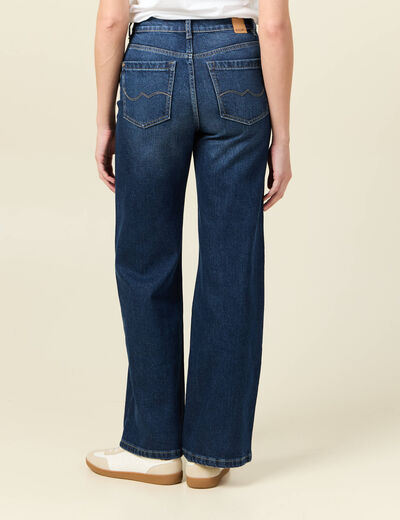 Jeans large éco-responsable denim brut femme