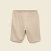 Bermuda droit &eacute;lastiqu&eacute; beige homme