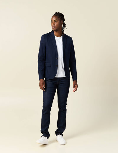 Veste esprit blazer droite bleu marine homme