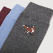 Lot de 3 paires de chaussettes hautes prune homme