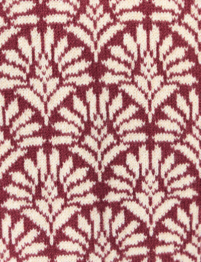 Pull manches longues bordeaux femme