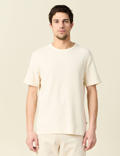 T-shirt manches courtes ecru homme