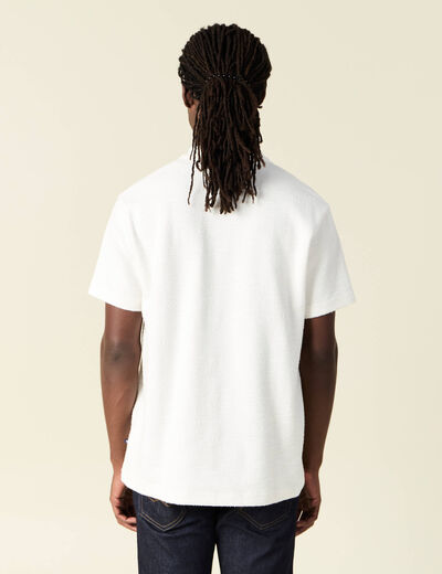 Polo manches courtes ecru homme