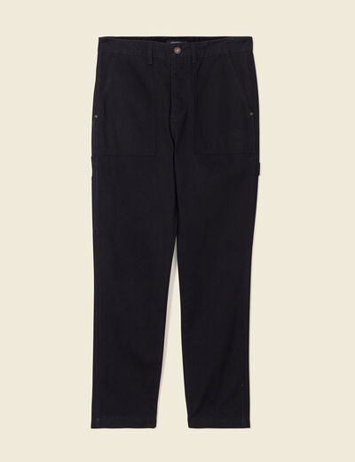 Jeans relax charpentier noir homme