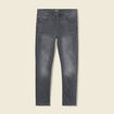 Jeans tapered 5 poches denim gris homme