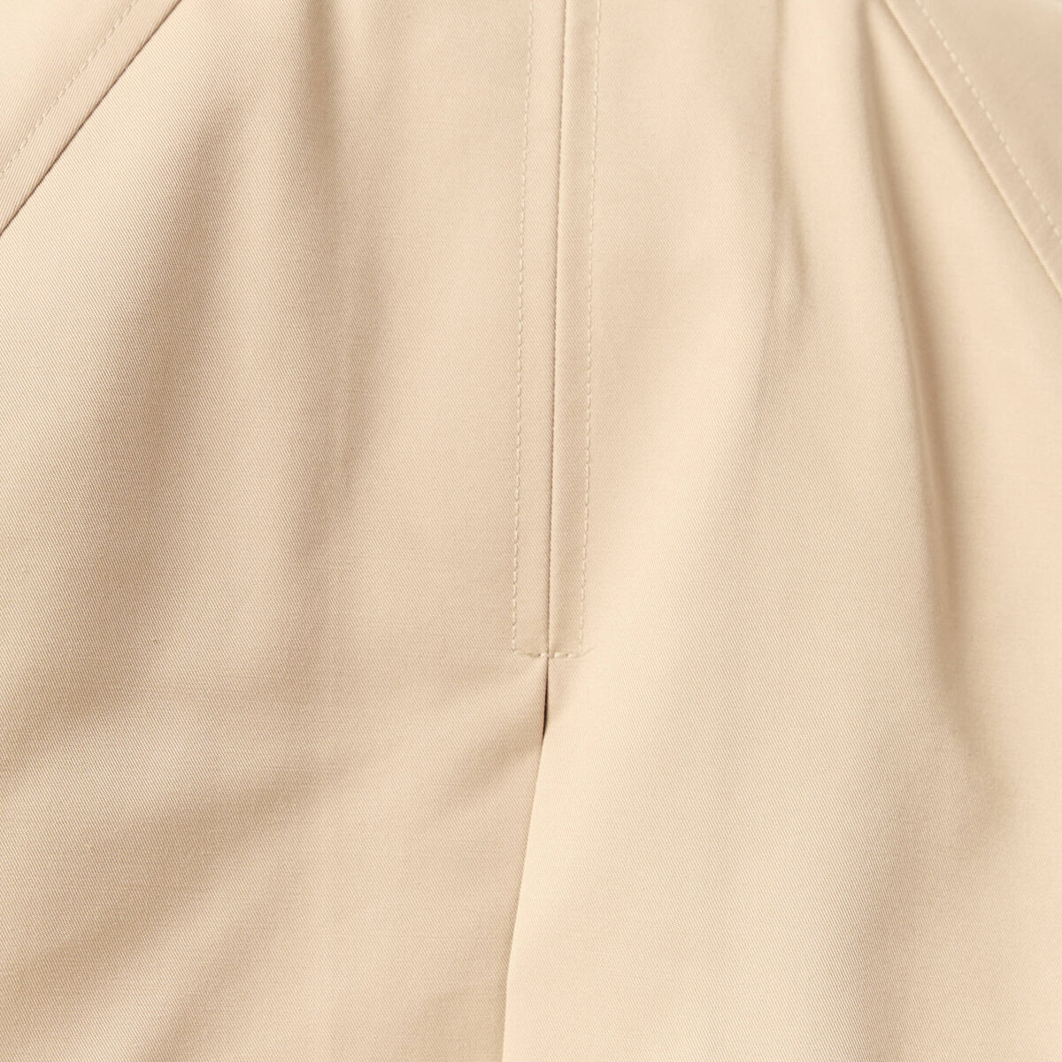 Trench droit court col montant beige femme