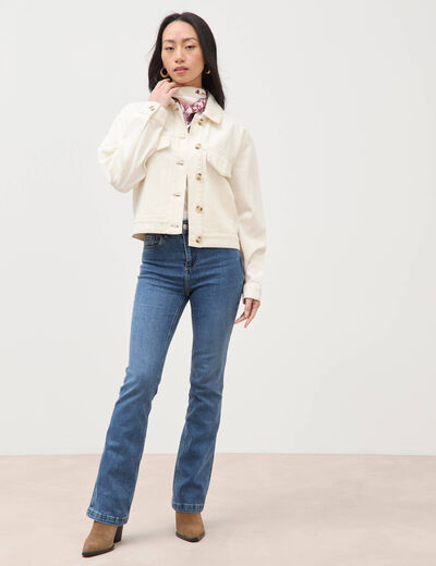 Jeans bootcut denim stone femme