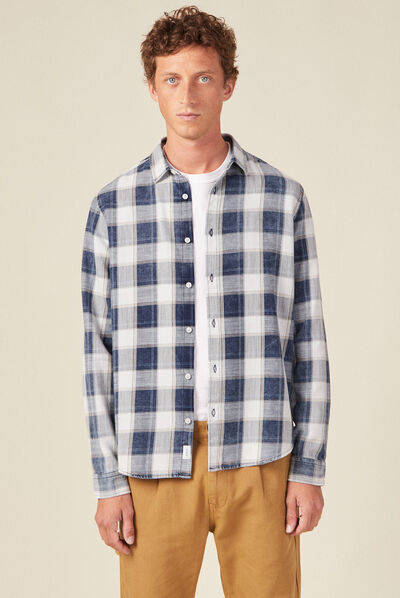 Chemise manches longues ecru homme