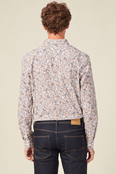 Chemise manches longues blanc homme