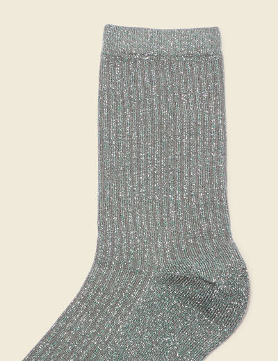 Chaussettes vert kaki femme