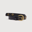 Ceinture fine avec ornements noir femme