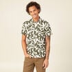 Chemise manches courtes vert kaki homme