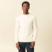 Pull manches longues fabriqu&eacute; en France ecru homme