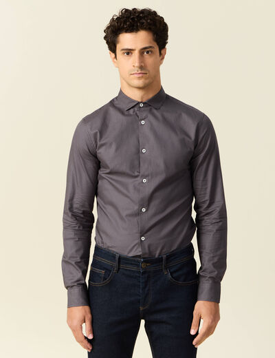 Chemise éco-responsable gris foncé homme