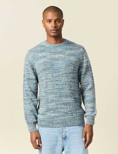 Pull manches longues gris foncé homme