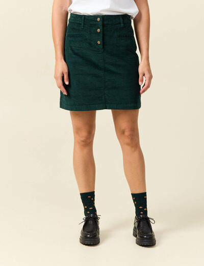 Jupe vert fonc&eacute; femme