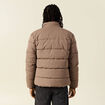 Doudoune capuche amovible marron foncé homme