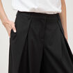 Pantalon large taille standard noir femme