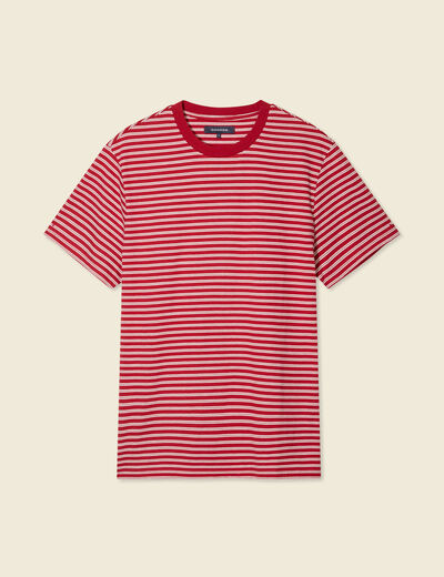 T-shirt manches courtes rouge foncé homme