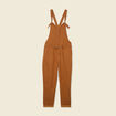 Salopette fluide boutonnée camel femme