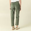 Pantalon large 7/8&egrave;me taille haute vert kaki femme