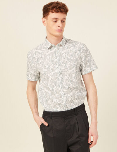 Chemise manches courtes vert homme