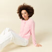 Gilet col rond rose clair femme