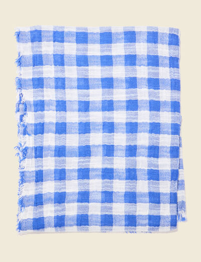 Foulard bleu electrique femme