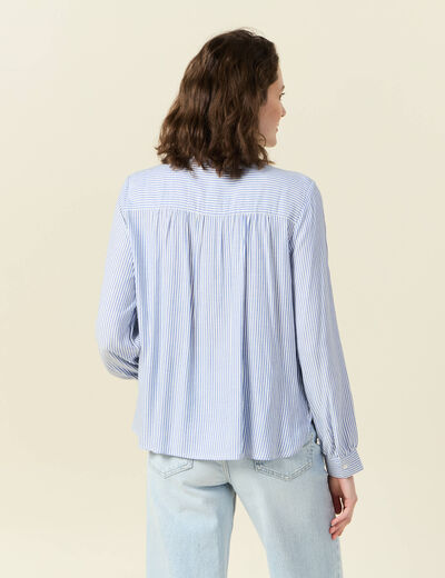 Blouse manches longues ecru femme