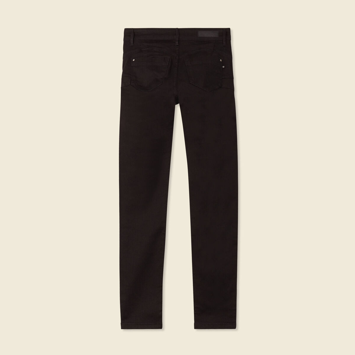 Jeans skinny push up 7/8ème denim noir femme