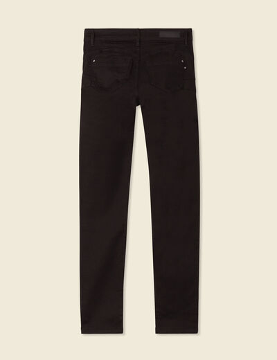 Jeans skinny push up 7/8ème denim noir femme