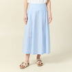 Jupe en coton taille standard bleu femme