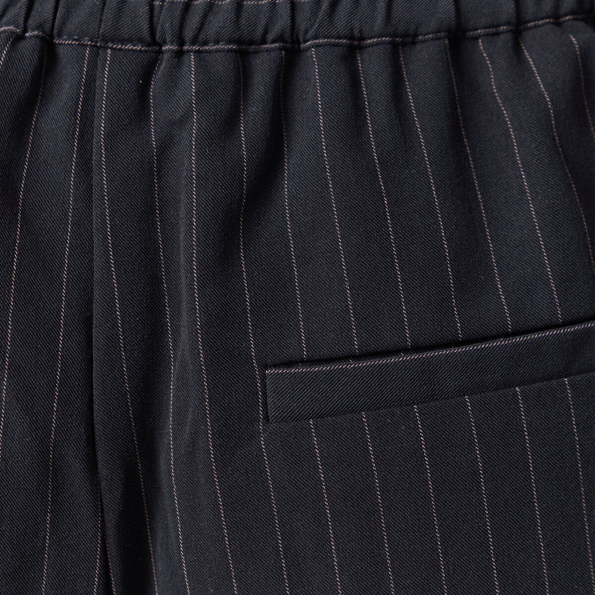 Pantalon taille haute bleu marine femme