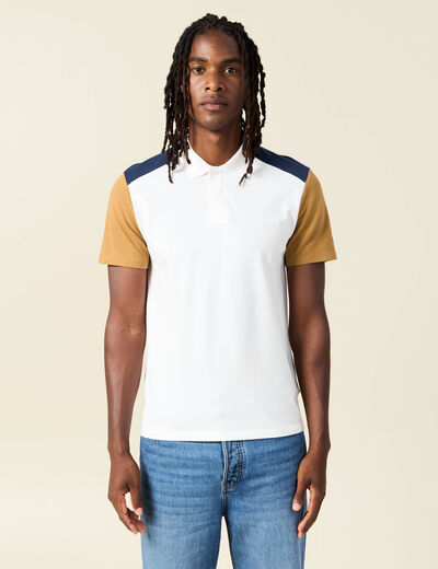 Polo manches courtes camel homme