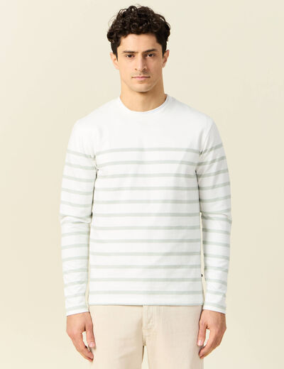 T-shirt manches longues vert clair homme