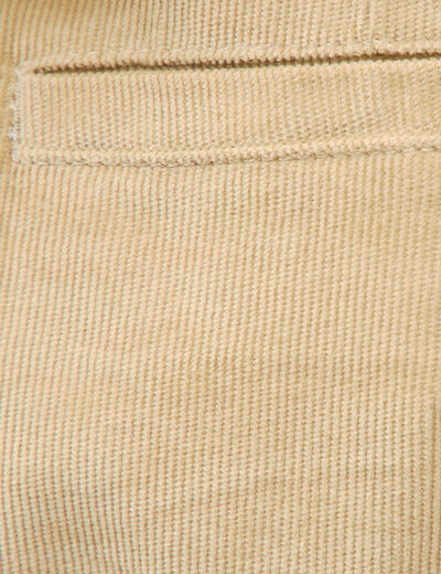 Pantalon straight velours longueur 32 beige homme