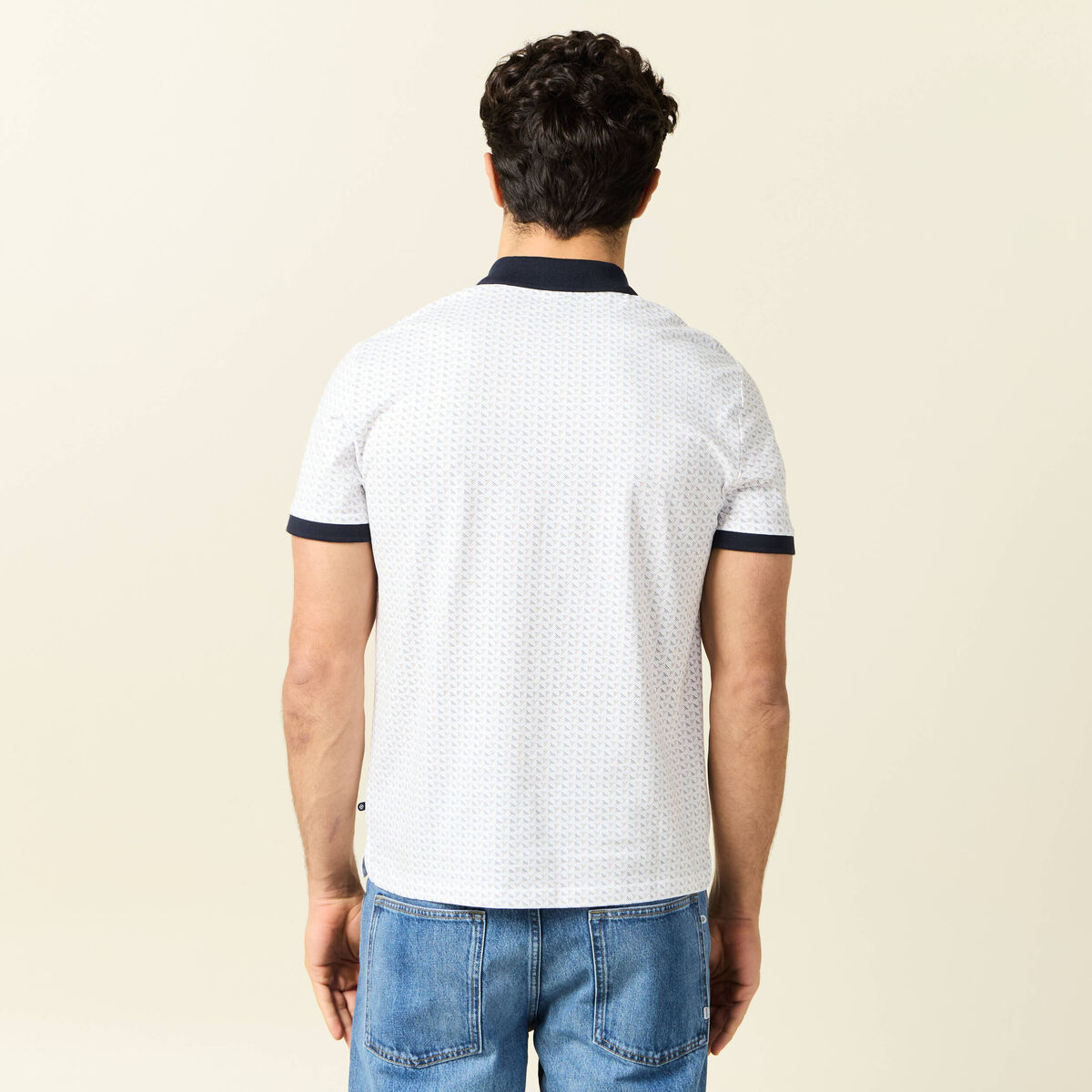 Polo éco-responsable blanc homme