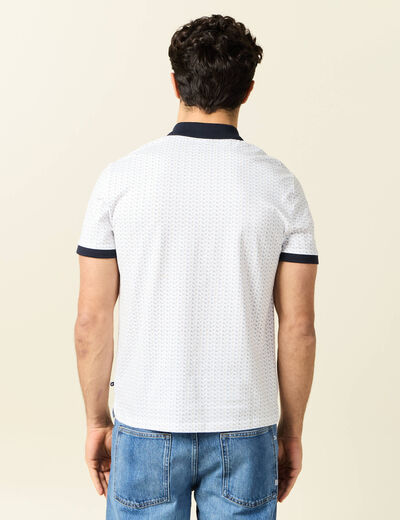 Polo éco-responsable blanc homme