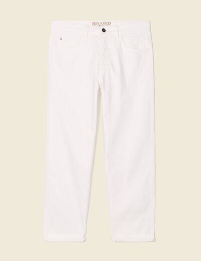 Jeans relaxed 5 poches denim blanc homme