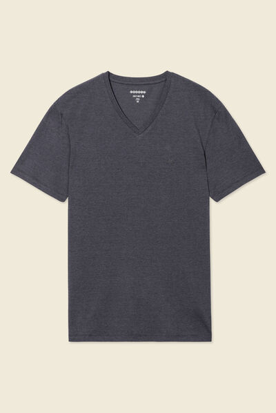 T-shirt manches courtes homme bleu foncé homme