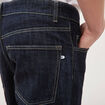 Jeans straight en coton longueur 32 denim brut rinse homme