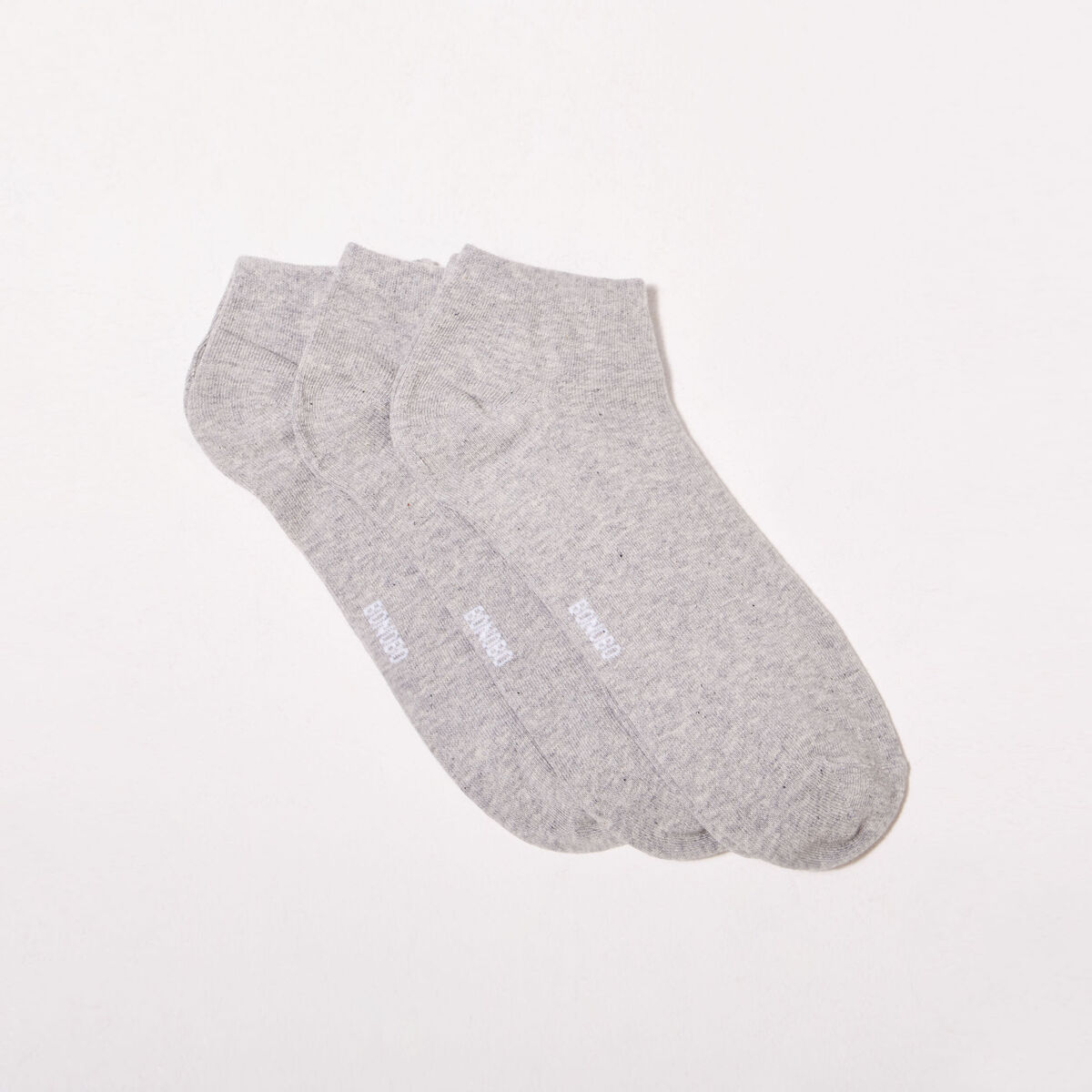 Lot 3 paires chaussettes gris clair homme