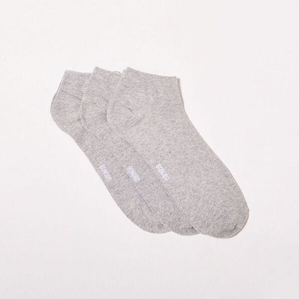 Lot 3 paires chaussettes gris clair homme