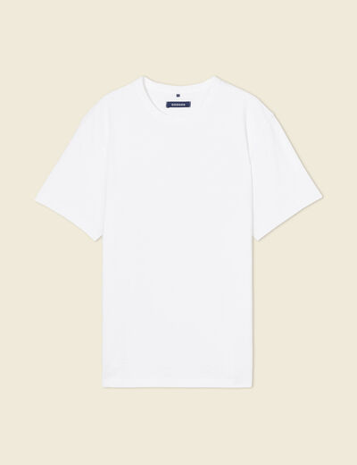 T-shirt manches courtes ecru homme
