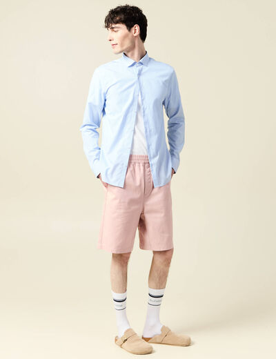 Chemise manches longues bleu ciel homme