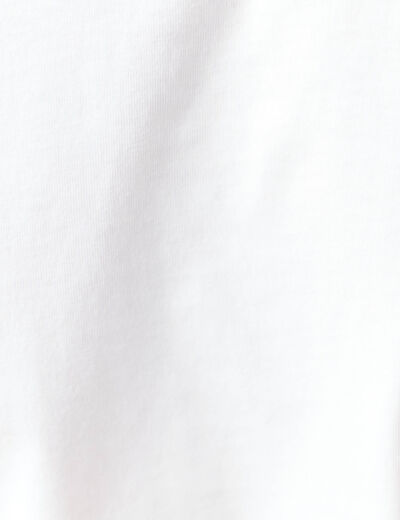 T-shirt manches courtes noeud blanc femme