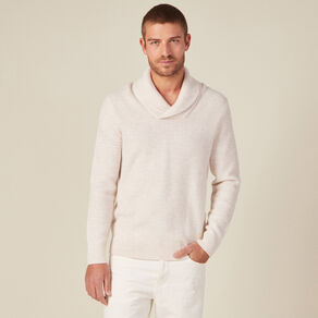 Pull éco-responsable ecru homme