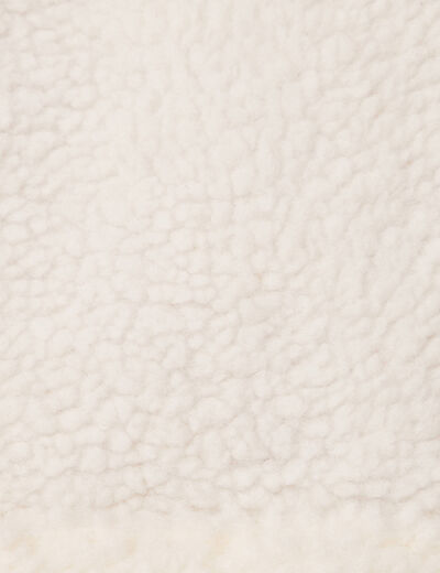 Sweat à capuche sherpa ecru homme