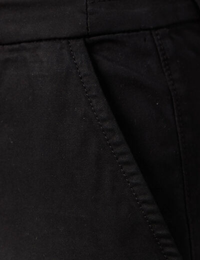 Short chino éco-responsable noir femme